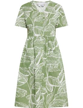 Usha Vestido verde / blanco