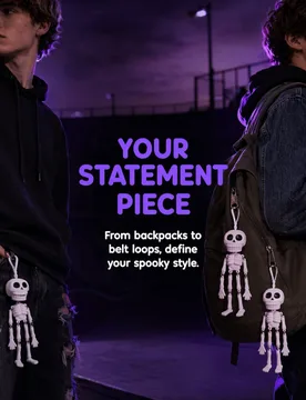 Cute Funny Halloween Skull Pendant Bag Decor Pull String Skull Head Keyring Ornaments Skeleton Keychains Girl/Boy - Aliexpress - FashionsVida