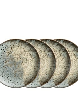Dessertteller-Set, Steinzeug Carellia