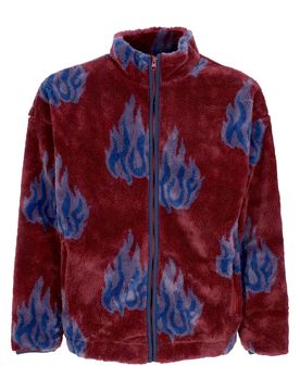 Orsetto Uomo Flamin Zip Sherpa Fleece Berry