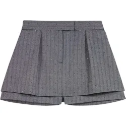 Short de mujer trampantojo sastre con strass