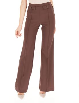 Pantalone flare MARRONE 38