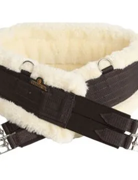 Lammfell-Sattelgurt braun 130 cm - Kentucky Horsewear - FashionsVida
