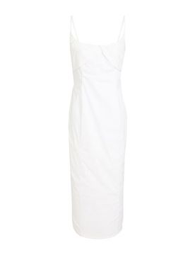 Vestido midi Mujer Blanco 36,38,40,42 Mujer