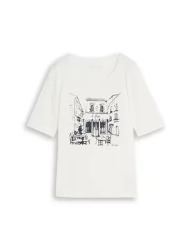 T-shirt crew neck with print female - M - FashionsVida