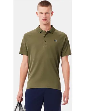 Polo de hombre de corte regular con protección uv de manga corta - Lacoste - FashionsVida