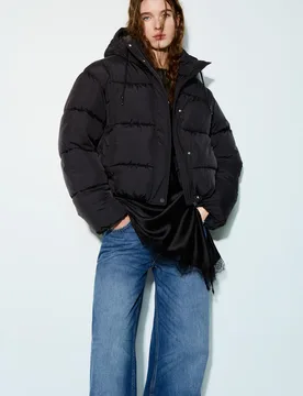 Hooded Padded Jacket (Size: ) - Pull&bear - FashionsVida
