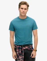 Slim Fit Cotton Crew Neck T-Shirt Blue male