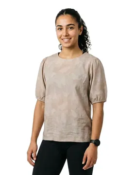 Blouse à Manches Courtes Papillone Humus M