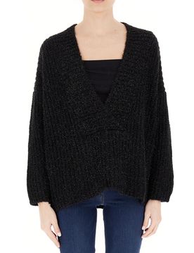 VICOLO Maglione scollo V NERO UNI