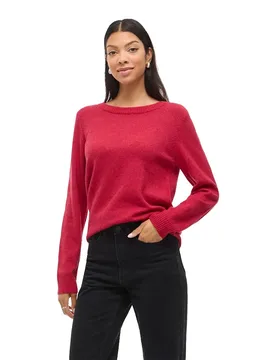 Maglione Ril Jester Red / Dark Melange XL - Vila - FashionsVida