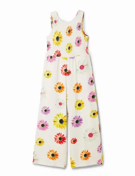 Longue combinaison bretelles marguerites WHITE 5/6 female - Desigual - FashionsVida