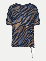 T-Shirt mit Animalprint Mehrfarbig 40