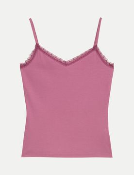 Top mit Spitzen-Detail Rosa L