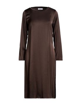 Vestido midi Mujer Marrón chocolate M,S Mujer