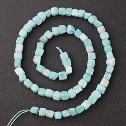 Strand AA+ Natural 5-6mm larimar square strand loose stone beads 15.5 Inch