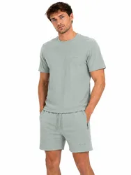 Mens T-Shirt & Short Set - Sage Green - Size 2xl
