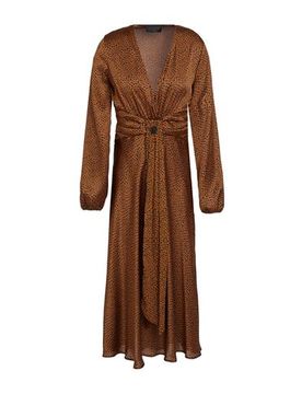 Gaëlle Paris Vestido midi Mujer Marrón 36 Mujer
