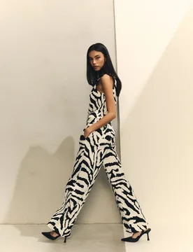 Pantalones de mujer de vestir anchos - Hannibal Laguna Collection - FashionsVida