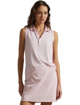 Polo Printd Ltwt Airflow, ärmellos, pink s