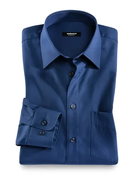 Extraglatt-Hemd Kent-Kragen, Regular Fit, Farbe Blau, 45/46, reine, bügelfreie Baumwolle Kent-Kragen Herren - Walbusch - FashionsVida