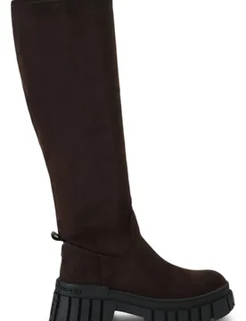 Women's 'Tegan Sock Knee2' Suedette Boots in Brown Size: 7 - Brown - Size: 7 - KG Kurt Geiger - FashionsVida
