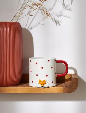 Tazza con motivo di cane - rosso