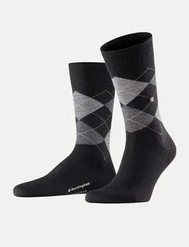 Socken Edinburgh Schwarz 40-46 - Burlington - FashionsVida