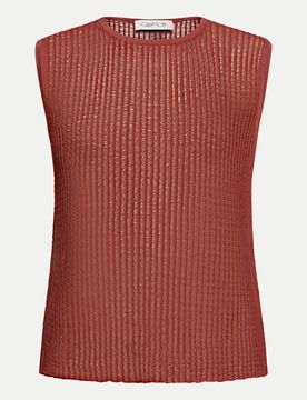 Strickpullover ohne Arm Rot 44