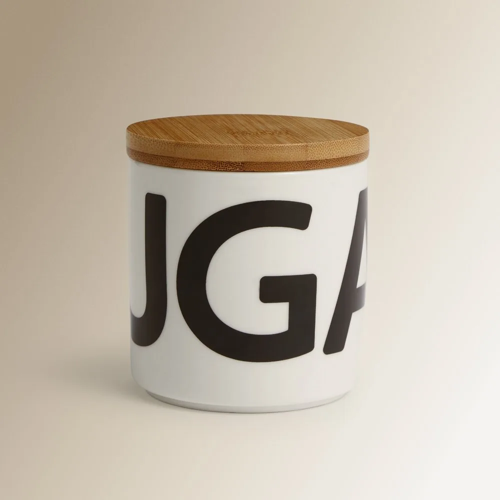 Bote de azúcar de porcelana con tapa de madera - El Corte Inglés - FashionsVida