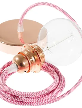 Cables Lampe Suspendue Pendel Pour Abat-jour Rz08 Zigzag 50 Cm Fuchsia / Copper One Size - Creative - FashionsVida