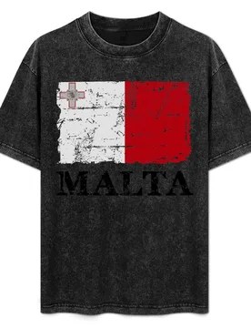 Flag of Malta - Vintage Look T-Shirt - Aliexpress - FashionsVida