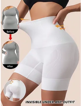 Pieza Ropa interior moldeadora sin costuras de cintura alta para mujer, ropa deportiva moldeadora, levantamiento de caderas y compresión abdominal, p - Shein - FashionsVida
