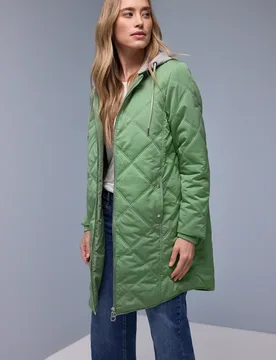 Jacke mit abnehmbarer Kapuze female Grün - Street One - FashionsVida
