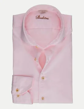 Slim-Fit Twillhemd Slimline Rosa M - Stenströms - FashionsVida