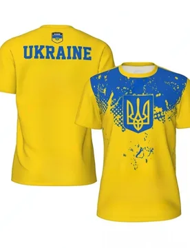 Fashion Ukraine Flag Graphic Football T Shirts For Men Summer Trend 3D National Emblem Printed T-shirts Casual Oversized Tees - Aliexpress - FashionsVida