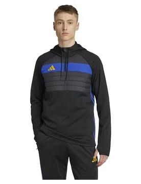 Sweat à Capuche Tiro 25 Essentials Winterized Training Black / Semi Lucid Blue / Crew Yellow S - Adidas - FashionsVida