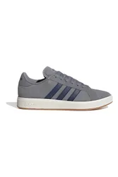Sneakers grigie in pelle con strisce blu Grand Court Base 00s 41⅓