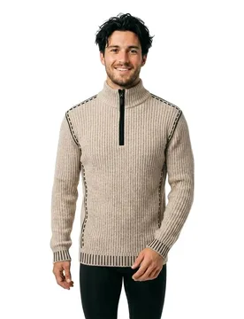 Pull à Col Roulé Cromwell Plus Size Sand Melange 4XL - Sea Ranch - FashionsVida