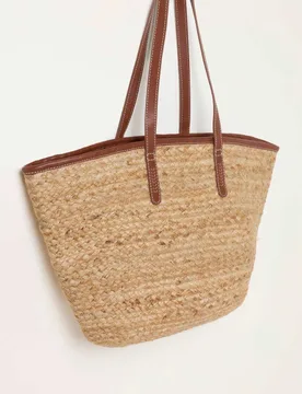 Raffia Tote Bag Natural female - Fatface - FashionsVida