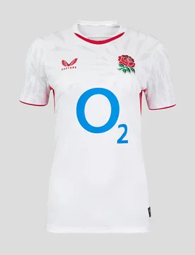 Women’s England Rugby Red Roses Home Short Sleeve Pro Shirt – Brilliant White BRILLIANT WHITE/LIPSTICK RED 20 female - Castore - FashionsVida