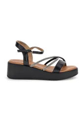 Sandali neri e argento con platform Cafè cost 80882 39