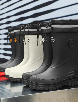 Men's Rain Boots Fashion Mid-Calf Rubber Boots Waterproof Car Wash Fishing Work Boots Men Rubber Galoshes Botas De Lluvia Hombre - Aliexpress - FashionsVida