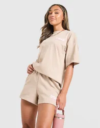 Served Boyfriend T-Shirt - Damen, Beige - female - Size: XS