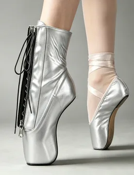 Jialuowei 18CM High Heel Hoof Heelless Ballet Boots Pointed Toe Sexy Lockable Zipper Ankle Women Unisex Boots Plus Size 36-46 - Aliexpress - FashionsVida