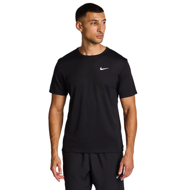 Miler Men T-Shirts - Black - Size L - Poly Jersey - Black - Size: Large - Nike - FashionsVida