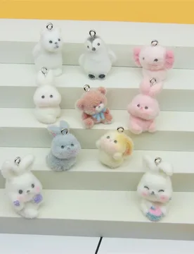 Winter style 30pcs/lot animals cartoon rabbits/bears/duck shape resin dolls beads charms diy jewelry accessory - Aliexpress - FashionsVida