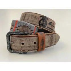 Gürtel TECKA urban-grey-orange 125 cm