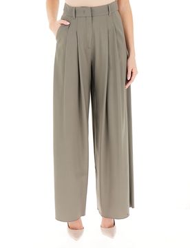 Pantalone a palazzo MONOCHROME SALVIA 40