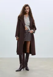 Weicher Trenchcoat in Midilänge Braun XL